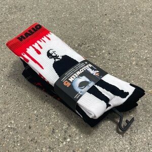 NWT Halloween Michael Meyers crew socks 3 Pack